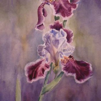 Картина под названием "Cranberry Falls" - Elizabeth Sennett, Подлинное произведение искусства, Масло