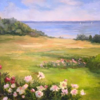 Painting titled "View from Harkness" by Elizabeth Sennett, Original Artwork, Oil