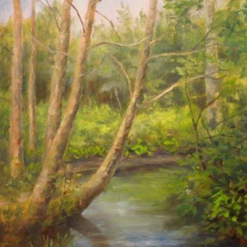 Painting titled "Brook in Salmon Riv…" by Elizabeth Sennett, Original Artwork