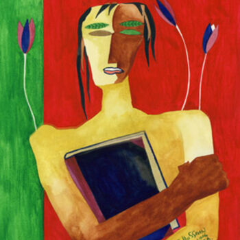 Painting titled "The Teacher" by Jakeer Hussain, Original Artwork