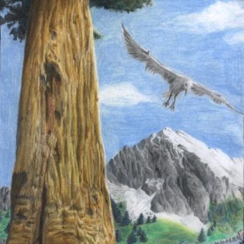 Drawing titled "Tree and bird" by Jakob Sørensen, Original Artwork, Other