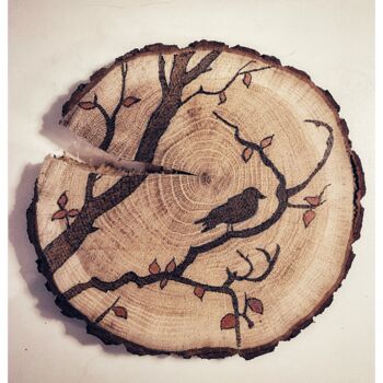 Prenten & gravures getiteld "Bird" door Jakub Kossakowski (Art After Hours), Origineel Kunstwerk, Xylograaf