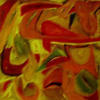 Painting titled "abstract-tulips" by Boris Musteata, Original Artwork, Acrylic