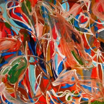 Painting titled "abstract-landscape_…" by Boris Musteata, Original Artwork, Acrylic