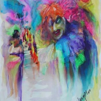 Painting titled "Carnaval" by Aa Juan Lleras, Original Artwork, Oil