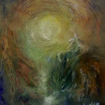 Painting titled "Moon night" by Aa Juan Lleras, Original Artwork, Oil
