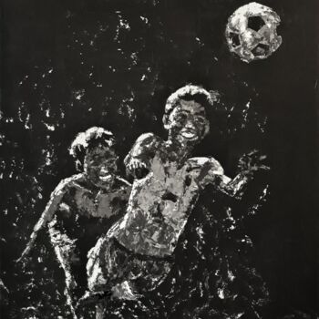 Peinture intitulée "Детство..." par Jam Kanarsky, Œuvre d'art originale, Acrylique