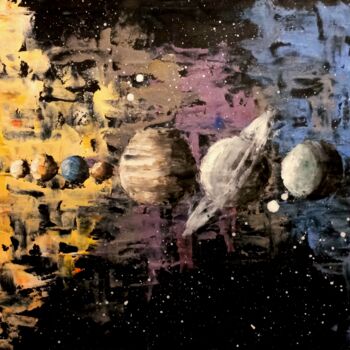 Painting titled "Space" by Jam Kanarsky, Original Artwork, Acrylic