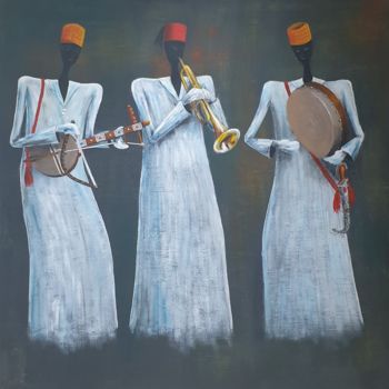 Peinture intitulée "Amazigh Jazz" par Jamal El Hajoui, Œuvre d'art originale, Acrylique