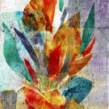 Peinture intitulée "Flowers" par Jamaleddin Toomajnia, Œuvre d'art originale, Collages