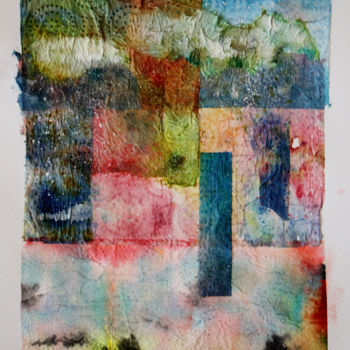 Collages intitulée "Abstract Landscape" par Jamaleddin Toomajnia, Œuvre d'art originale, Collages