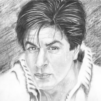 Drawing titled "shah rukh khan" by Jamal Janjua, Original Artwork