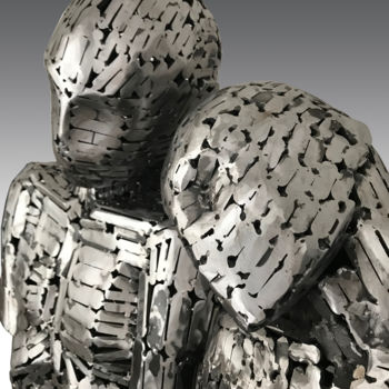 Sculpture titled "Couple" by Jamal Alyousif, Original Artwork, Metals