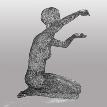 Скульптура под названием "Conversations with…" - Jamal Alyousif, Подлинное произведение искусства, Нержавеющая сталь
