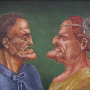 Painting titled "Homage to Leonardo…" by James Bagatel, Original Artwork, Oil