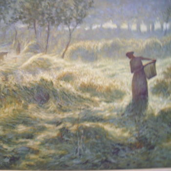 Painting titled "d-apres-emile-claus…" by James Block, Original Artwork, Acrylic
