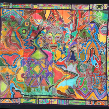 Painting titled "all-seeing-mask.jpg" by James Brown, Jr., Original Artwork