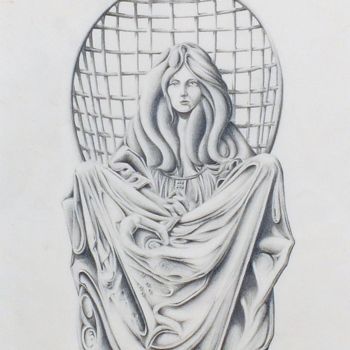 Drawing titled "Princess" by James Carroll, Original Artwork, Pencil