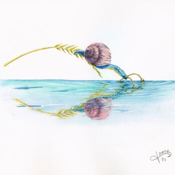 "Narcisse" başlıklı Tablo James Orain tarafından, Orijinal sanat, Suluboya