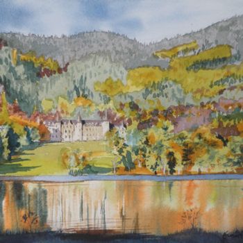 Peinture intitulée "Loch Achray, Trossa…" par James Shand, Œuvre d'art originale, Aquarelle