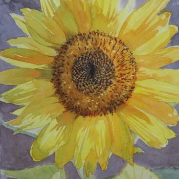 Peinture intitulée "Sunflower" par James Shand, Œuvre d'art originale, Aquarelle