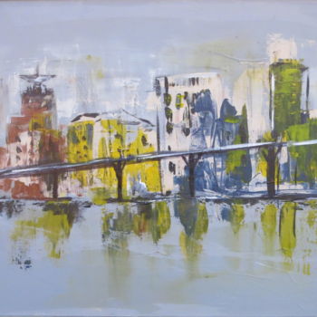 Schilderij getiteld "City Speed" door James Thompson, Origineel Kunstwerk, Acryl