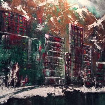 Pintura titulada "Urban Bay" por James Thompson, Obra de arte original, Acrílico