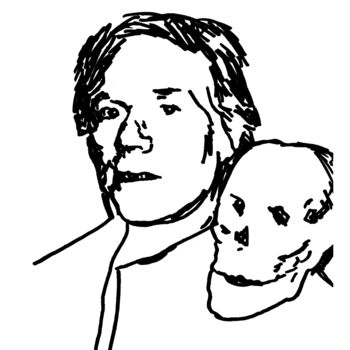 Drawing titled "Andy Warhol" by James B Studios, Original Artwork, Marker