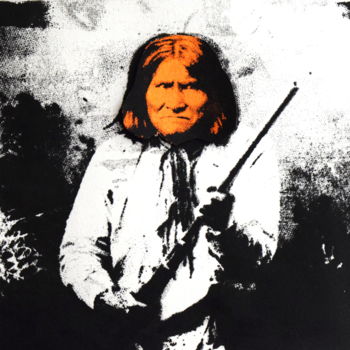 Incisioni, stampe intitolato "Geronimo" da James B Studios, Opera d'arte originale, Serigrafia