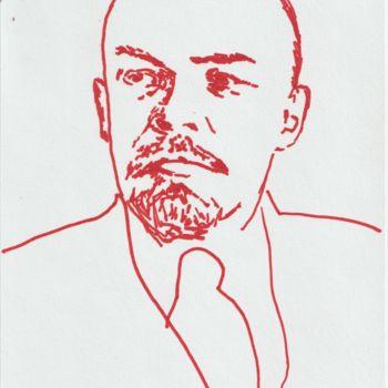 Drawing titled "Lenin" by James B Studios, Original Artwork, Marker