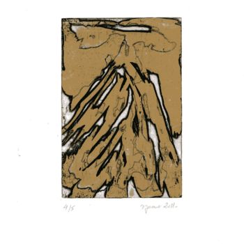 Estampas & grabados titulada "Alpes" por Michel Jamet, Obra de arte original, Aguafuerte