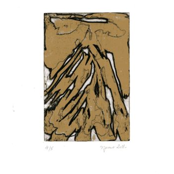 Printmaking titled "Alpes" by Michel Jamet, Original Artwork, Etching