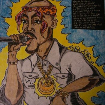 Arte digital titulada "2pac Caricature" por Jms Designs, Obra de arte original