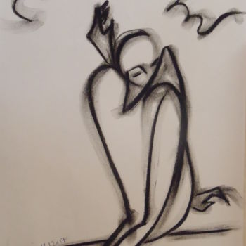Drawing titled "By my side" by Jamila Rizgalla, Original Artwork