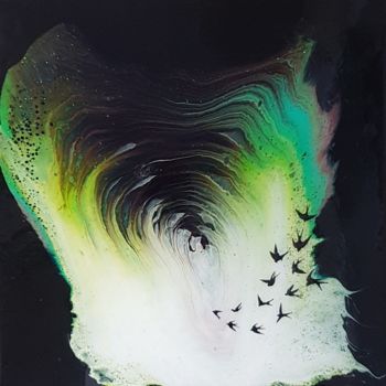 Pintura titulada "flying-with-angels.…" por Josefina Di Toro, Obra de arte original, Acrílico