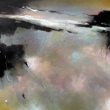 Картина под названием "'Fantasy Landscape3…" - Jan Aanstoot, Подлинное произведение искусства, Масло Установлен на Алюминий