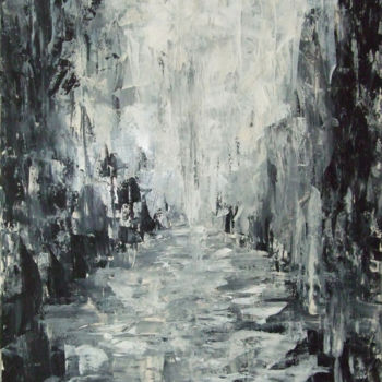 Peinture intitulée "The Lonely Walk" par Jan P. Biczycki, Œuvre d'art originale