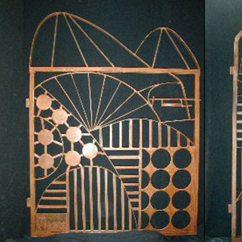 Sculpture titled "Steel Gates (above…" by Jan And Jo Moore, Original Artwork, Metals