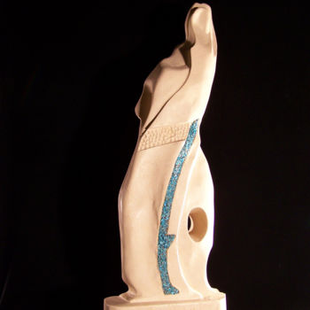 Escultura titulada "Look Homeward-- Sto…" por Jan And Jo Moore, Obra de arte original, Piedra