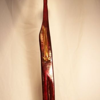 Escultura titulada "Muse of the Crimson…" por Jan And Jo Moore, Obra de arte original, Metales