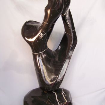 Sculpture titled "Cosmic Soul Mates--…" by Jan And Jo Moore, Original Artwork, Stone