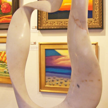 Sculptuur getiteld "Arizona Mobius" door Jan And Jo Moore, Origineel Kunstwerk, Steen