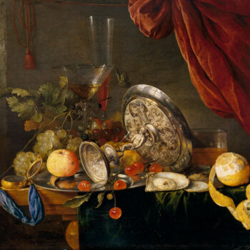 Peinture intitulée "Table" par Jan Davidsz. De Heem, Œuvre d'art originale, Huile