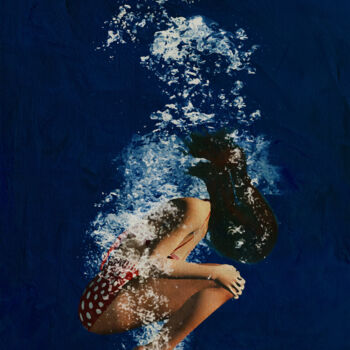 Grafika cyfrowa / sztuka generowana cyfrowo zatytułowany „Meisje zwemmend ond…” autorstwa Jan Keteleer, Oryginalna praca, Ma…