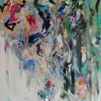 제목이 "Summer Falling"인 미술작품 Jan O'Sullivan로, 원작, 아크릴 나무 들것 프레임에 장착됨