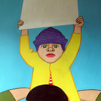 绘画 标题为“Friedvoller Protest” 由Jan René Fuchsluger, 原创艺术品, 丙烯