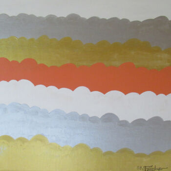 Malerei mit dem Titel "Wolkenlandschaft" von Jan René Fuchsluger, Original-Kunstwerk, Acryl
