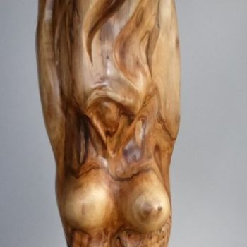 Скульптура под названием "FIERY WOMAN" - Jan Van Braekel, Подлинное произведение искусства, Дерево