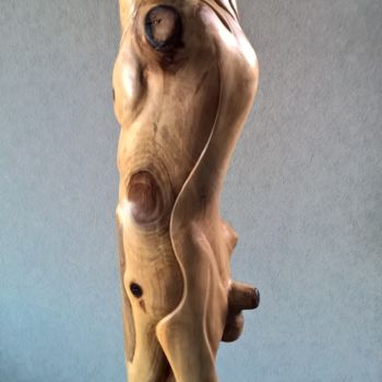 Skulptur mit dem Titel "SPHINX ( two sided,…" von Jan Van Braekel, Original-Kunstwerk, Holz