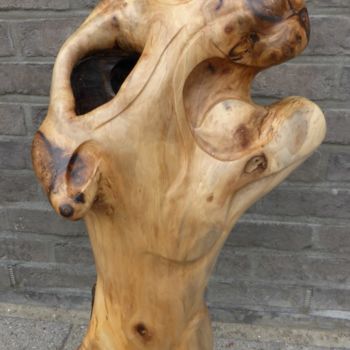 Скульптура под названием "FOUR IN ONE ( one s…" - Jan Van Braekel, Подлинное произведение искусства, Дерево